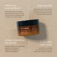 Charger l'image dans la galerie, VITAMAN Matt Mud - Hold Factor 4, 3.4 oz / 100mL
