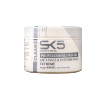 Charger l'image dans la galerie, SK5 Clear Professional Hair Styling Gel - Extreme Hold, Anti-Frizz, Non-Flaky Transparent Formula – Natural Shine, Non-Greasy Hair Gel for Men &amp; Women - 500mL
