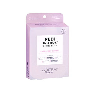 VOESH PEDI EN BOÎTE 5 ÉTAPES O2 FIZZ - SORBET FRAMBOISE