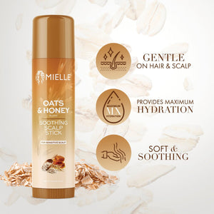 Stick apaisant pour le cuir chevelu à l'avoine et au miel Mielle Organics