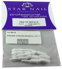 Load image into Gallery viewer, STAR NAIL SLIMLINE PEN REFILL TIPS 10PK
