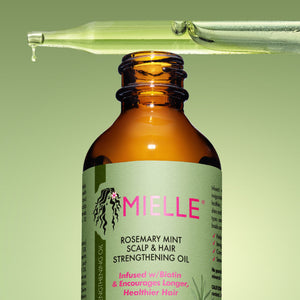 Huile fortifiante pour le cuir chevelu et les cheveux MIELLE Romarin et Menthe - 59 ml / 2 oz