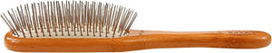 Brosses à fil Bass pour toilettage d'animaux de compagnie, manche rectangulaire moyen en bambou