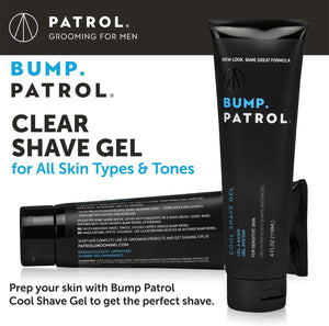Bump Patrol Cool Shave Gel - Sensitive Clear Shaving Gel With Menthol Prevents Razor Burn, Bumps, Ingrown Hair - 4 Ounces