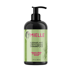 Shampooing quotidien nourrissant et fortifiant Mielle Romarin-Menthe à la biotine, 350 ml, tous types de cheveux