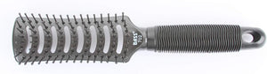 Bass Grande brosse de salon à poils en nylon ventilés blancs/noirs par Bass