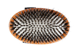 Brosses pour animaux de compagnie en nylon et poils de sanglier, manche en bambou et paume moyenne