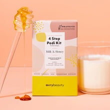 Charger l&#39;image dans la galerie, Kit pédicure AvryBeauty 4 étapes - Lait et miel - Lot de 2
