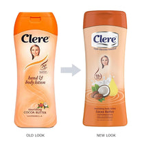 Charger l&#39;image dans la galerie, CLERE LAIT MAINS ET CORPS BEURRE DE CACAO 400ML
