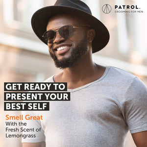 Baume à barbe Beard Patrol pour homme - Cire revitalisante au parfum de citronnelle (56 ml)