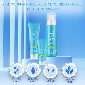 CRACK HAIR FIX - Crème coiffante (35 g), spray (70 g) et crème coiffante (70 g) (lot de 3)