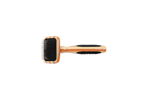 Bass Brushes | Brosse démêlante pour animaux | Tige en alliage | Manche en bambou pur | Style lisse | Finition rayée | Modèle A27-SB