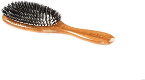 Brosse - Coussin ovale moyen 100 % poils de sanglier / nylon Manche en bois Bass Brush par Bass Brushes