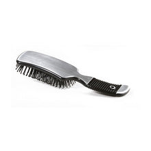 Load image into Gallery viewer, Bass Silver Semi S Shaped Nylon Bristle Salon Brush by Bass
