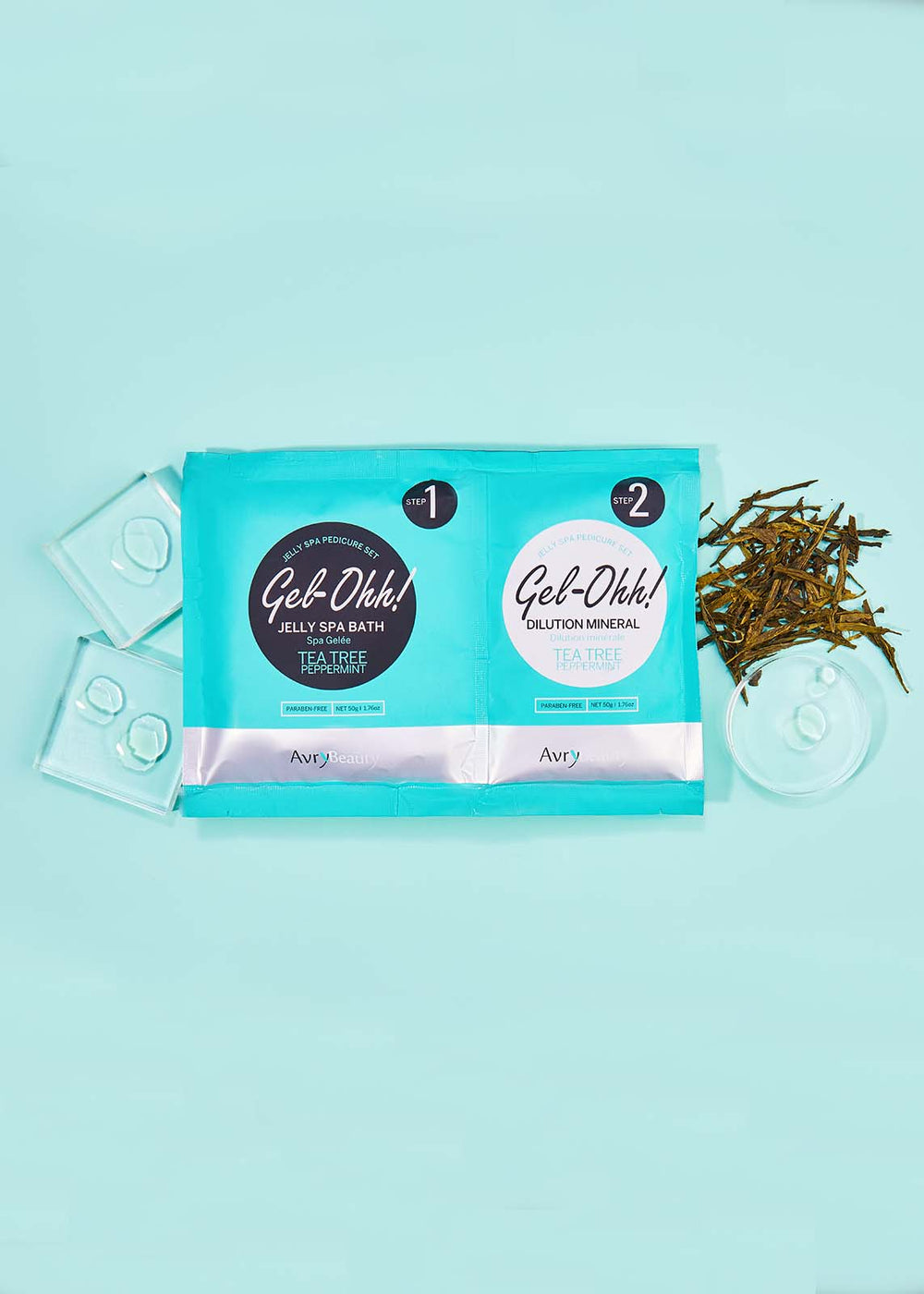 AvryBeauty Gel-Ohh Jelly Spa - Arbre à thé et menthe poivrée, 1 ct.