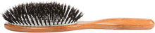 Load image into Gallery viewer, Brush - Large Oval Cushion Style 100% Wild Boar Bristles Beveled Light Wood Hand by Bass Brushes
