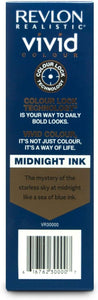 Revlon Realistic Vivid Colour Protein Infused Permanent Color Hair Dye with Color Lock Technology, Midnight Ink 110ml