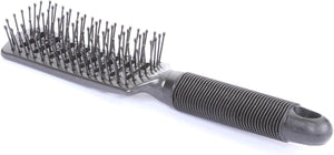 Bass Grande brosse de salon à poils en nylon ventilés blancs/noirs par Bass