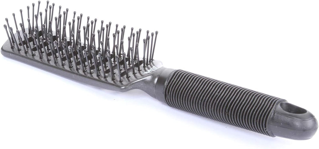Bass Grande brosse de salon à poils en nylon ventilés blancs/noirs par Bass