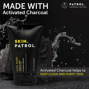 Nettoyant visage au charbon actif Skin Patrol - Sans sulfate (100 ml)