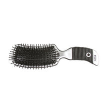 Load image into Gallery viewer, Bass Silver Semi S Shaped Nylon Bristle Salon Brush by Bass
