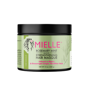 Masque capillaire Mielle Strengthen Hydratant Nourrissant à la biotine, au romarin, à l'huile de coco et au miel 12 oz