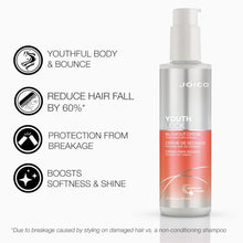 Load image into Gallery viewer, JOICO YOUTHLOCK ANTI-FRIZZ BLOWOUT CREME 177ML
