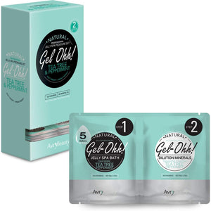 Gel de bain spa Avry Gel-Ohh (arbre à thé et menthe poivrée), paquet de 30