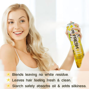 (re) FRESH - DRY Shampoo for Absorbing Hair Oil, Sweat, and Odor (Sweet Vanilla, 11.55 fl. oz. -3pk)