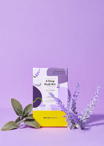 Kit pédicure AvryBeauty 4 étapes - Lavande et sauge - Lot de 2