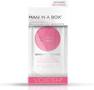 Coffret manucure VOESH Mani in a Box 3 étapes sans eau - Coffret manucure VOESH - Kit manucure professionnel - Kit manucure femme - Fournitures manucure - Manucure à faire soi-même - Kit manucure salon - Kit manucure spa (Recharge vitamines)