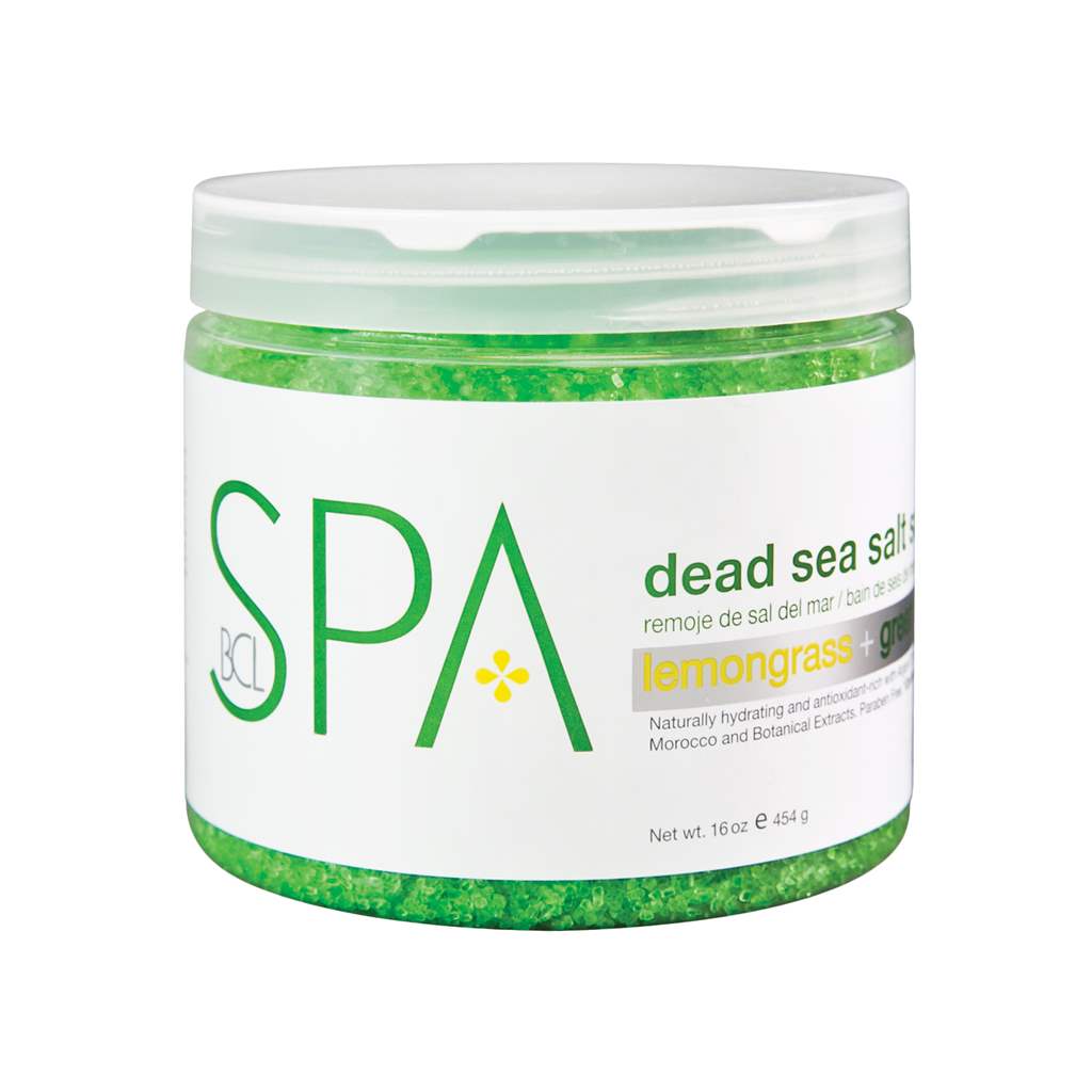 BCL SPA LEMONGRASS & GREEN TEA DEAD SEA SALT SOAK 16 oz ( Purifying & Antioxidant-Rich ) - SPA51101