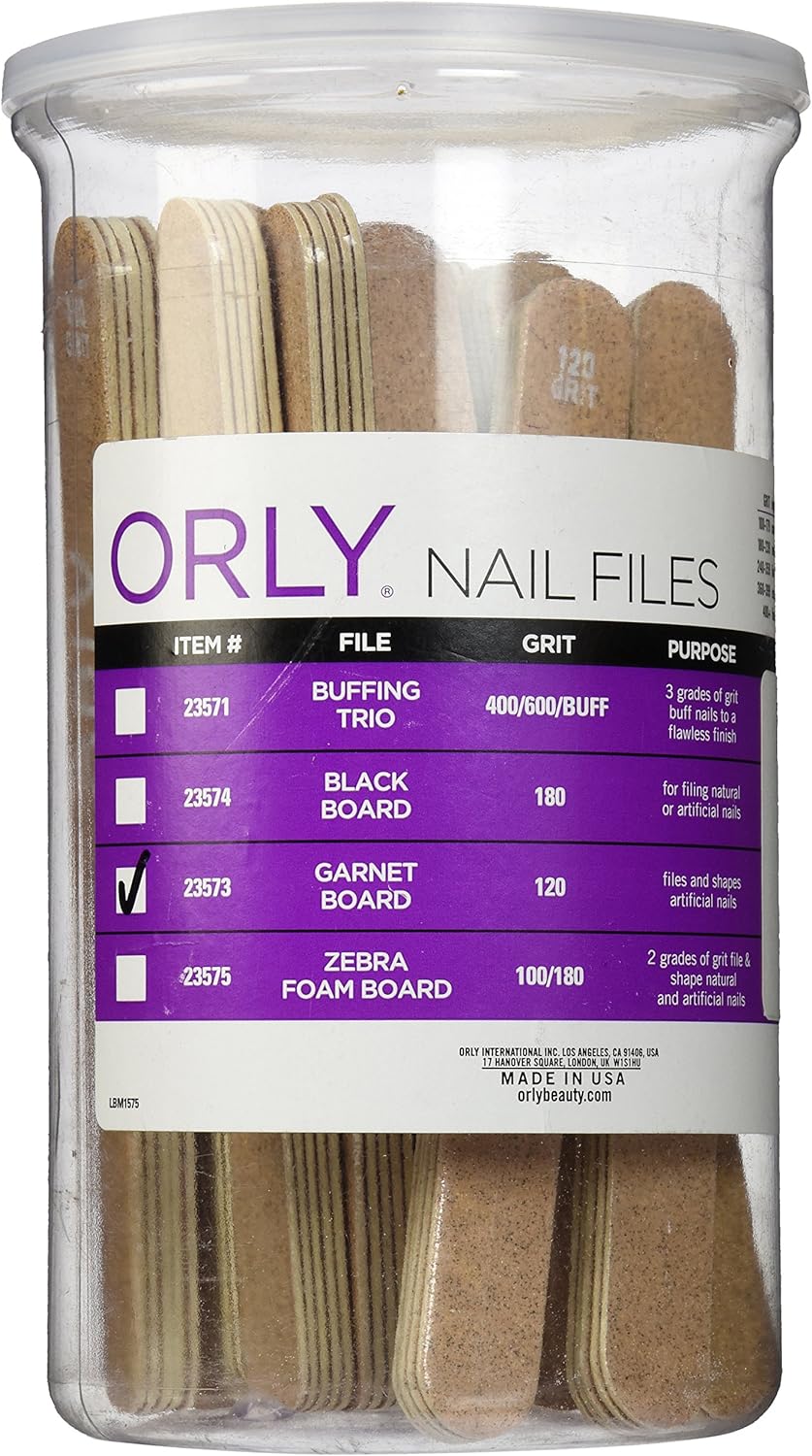 Boîte de 100 planches à ongles Orly Garnet, 1 unité