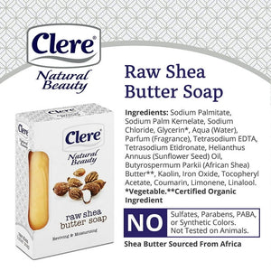 Savon au beurre de karité brut Clere - 150 g