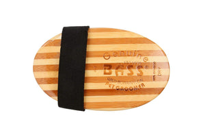 Bass Brushes | Brosse pour animaux de compagnie brillance et soin | Poils 100 % naturels + picots en nylon | Manche en bambou pur | Style paume | Finition rayée | Modèle A7-SB