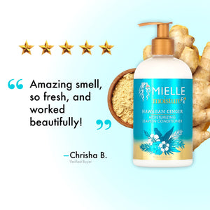 Après-shampoing hydratant sans rinçage au gingembre hawaïen Moisture RX de Mielle Organics