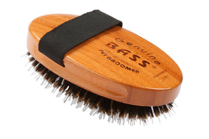 Brosses pour animaux de compagnie en nylon et poils de sanglier, manche en bambou et paume moyenne