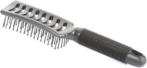 Bass Grande brosse de salon à poils en nylon ventilés blancs/noirs par Bass