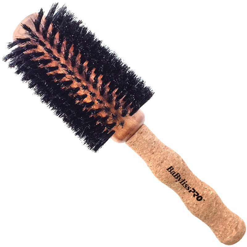 BROSSE À BROSSE RONDE BABYLISSPRO AVEC MANCHE EN LIÈGE - BESCORKLGUCC