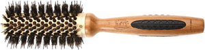 Bass Brushes | Brosse à cheveux ronde Style &amp; Condition | Poils 100 % naturels + picots en nylon | Manche en bambou pur | Petit corps ionique en tourmaline | Modèle 203
