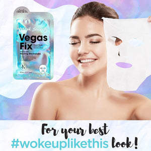 Body Drench Mask Society Vegas Fix Masque en tissu pour le visage avec électrolytes cicatrisants x 4 paquets