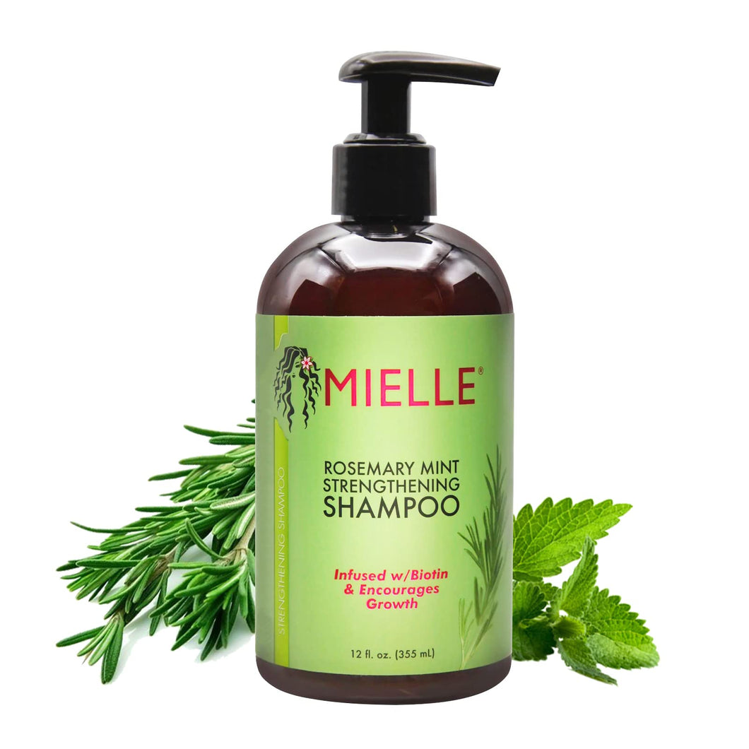 Shampooing quotidien nourrissant et fortifiant Mielle Romarin-Menthe à la biotine, 350 ml, tous types de cheveux