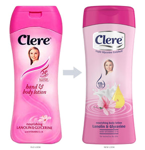 CLERE HAND & BODY LOTION LANOLIN & GLYCERINE 400ML