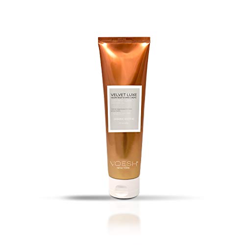 Lotion mains et corps végan VOESH Velvet Luxe Jasmine Soothe, 250 ml - Lotion végan pour peaux sèches - Lotion corps 100 % naturelle - Lotion luxe - Lotion pédicure - Lotion mains - Lotion corps hydratante