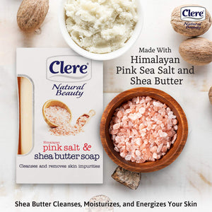 Savon de beauté naturel Clere au sel rose de l'Himalaya - 150 g