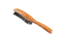 Load image into Gallery viewer, Brush - Semi Oval Seven Row Design 100% Wild Boar Bristles Light Wood Handle Bas by Bass Brushes
