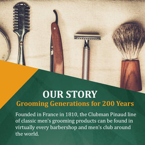 Huile à barbe style barbier Clubman Pinaud, hydratation équilibrée pour les poils du visage et la peau, 30 ml