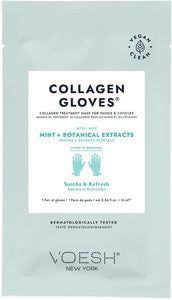 Voesh Collagen Gloves and Socks - Peppermint Oil - 4 Pack, 2 Pack of Gloves and 2 Pack of Socks