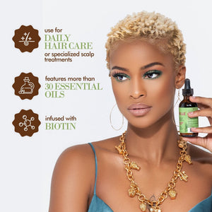 Huile fortifiante pour le cuir chevelu et les cheveux MIELLE Romarin et Menthe - 59 ml / 2 oz