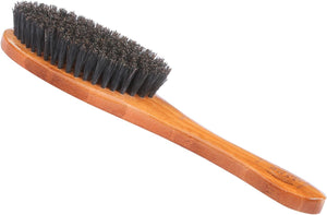 Bass Brushes 100% Soft Wild Boar Bristles Pet Groomer Medium Oval Bamboo Handle